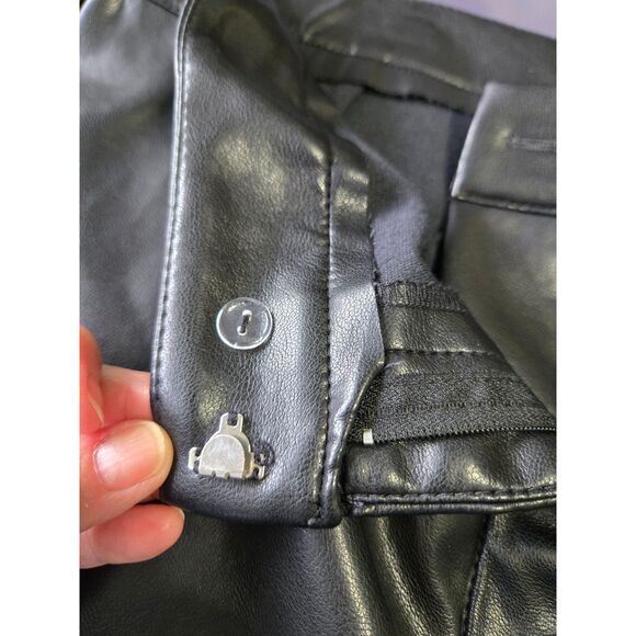 Bagatelle Collection Women's Black Faux Leather Wide Leg Pants Size XL NWT - Picture 3 of 13